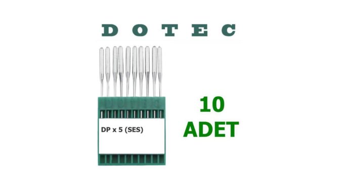 Dotec DPX 5 Düz Dikiş Makinesi İğnesi (Kalın Dip) (10 Adet)