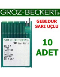Groz Beckert DB X 1 Düz Makine İğnesi (Gebedur - Sarı Uç - İnce Dip)