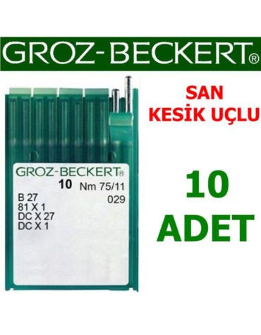 Groz Beckert DC X 27 Overlok Makinesi İğnesi (San - Kesik Uçlu)