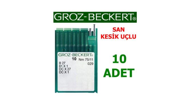 Groz Beckert DC X 27 Overlok Makinesi İğnesi (San - Kesik Uçlu)